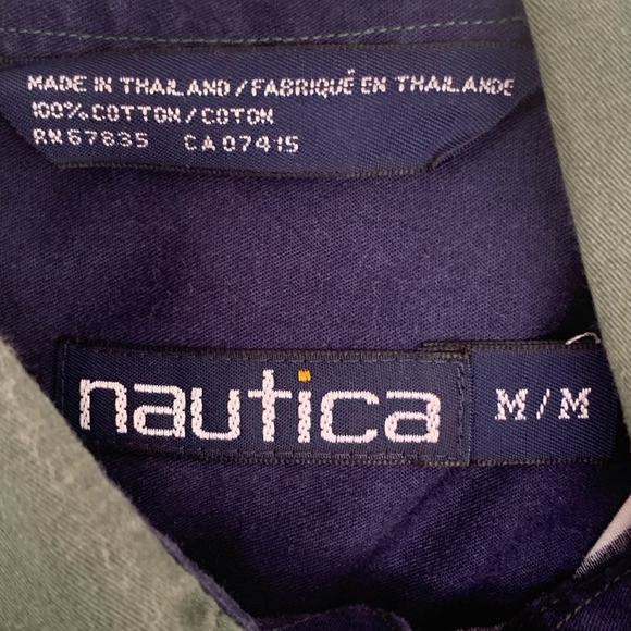 MENS VINTAGE 90’S COLOR BLOCKED NAUTICA BUTTON UP LONGSLEEVE SHIRT SIZE MEDIUM - Picture 5 of 6